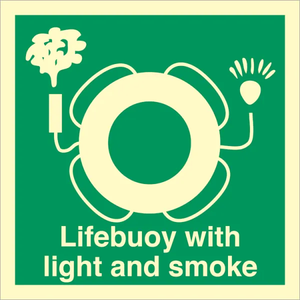 [689] IMO SIGN Life Buoy W/ Light & Smoke