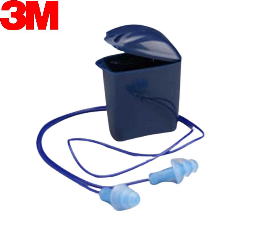 [1118] 3M, 1293 REUSABLE EARPLUGS WITH PLASTIC CORD & STORAGE CASE