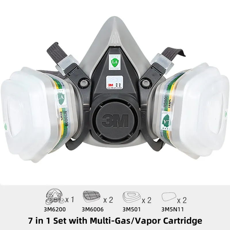 [1123] 3M,1/2 FACEPIECE RESP SZ: M, (6200),PC (SP)