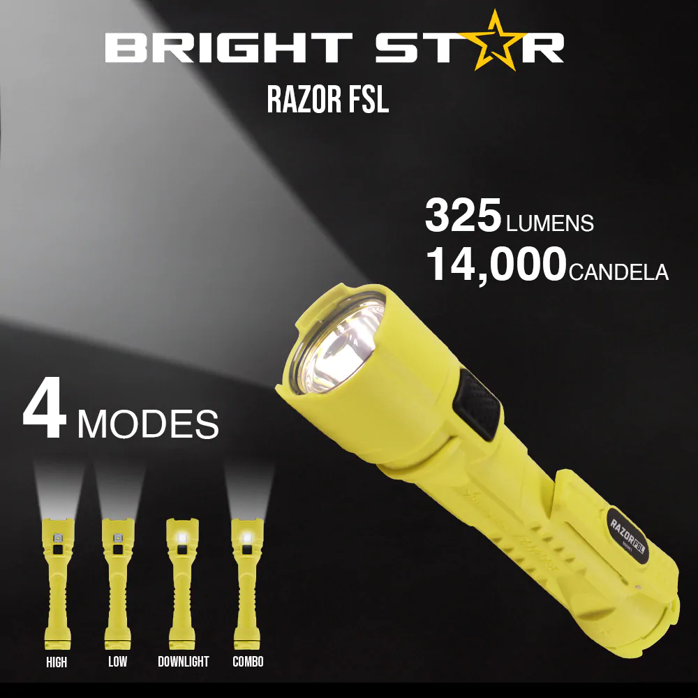 [2708] Bright Star Torch with Battery, Clip and Base magents for Handsfree Lighting