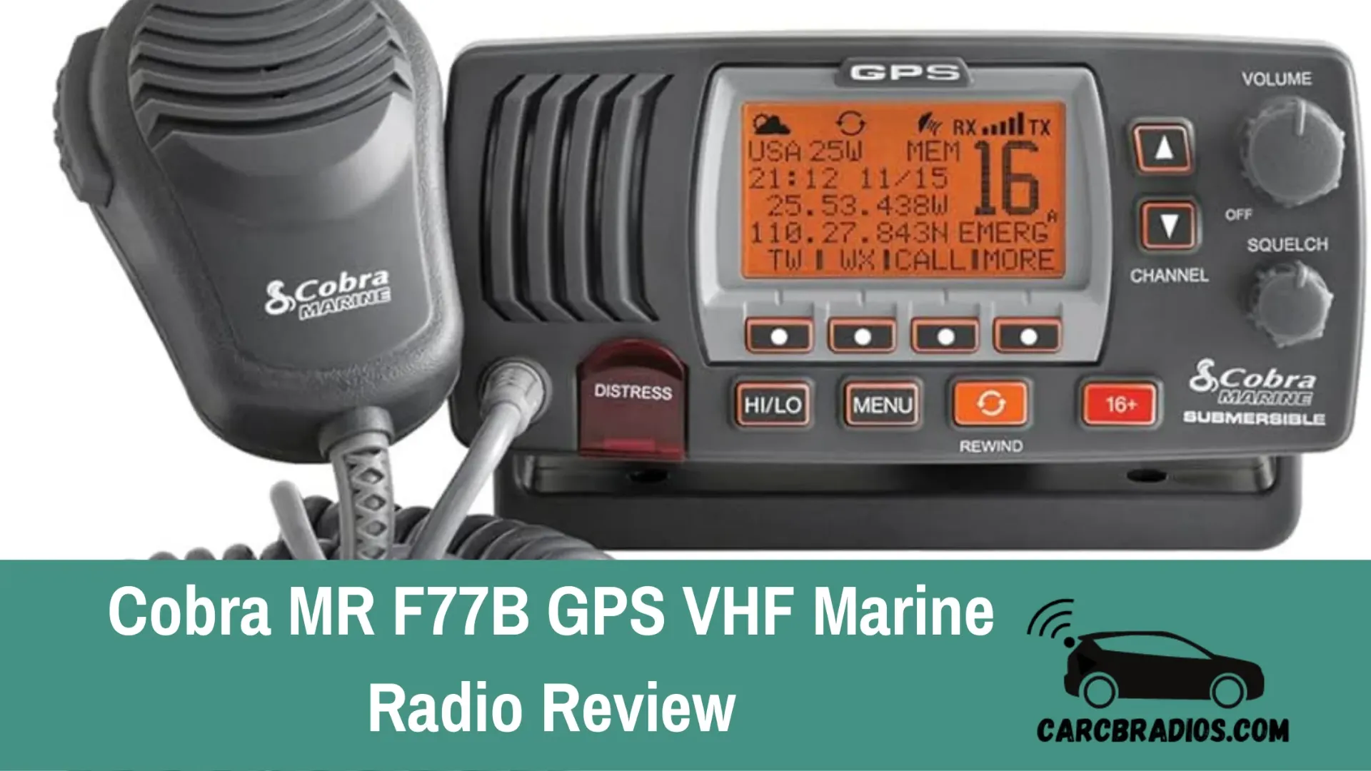 [2799] Cobra Marine MR F77B GPS E Fixed Mount VHF Radio